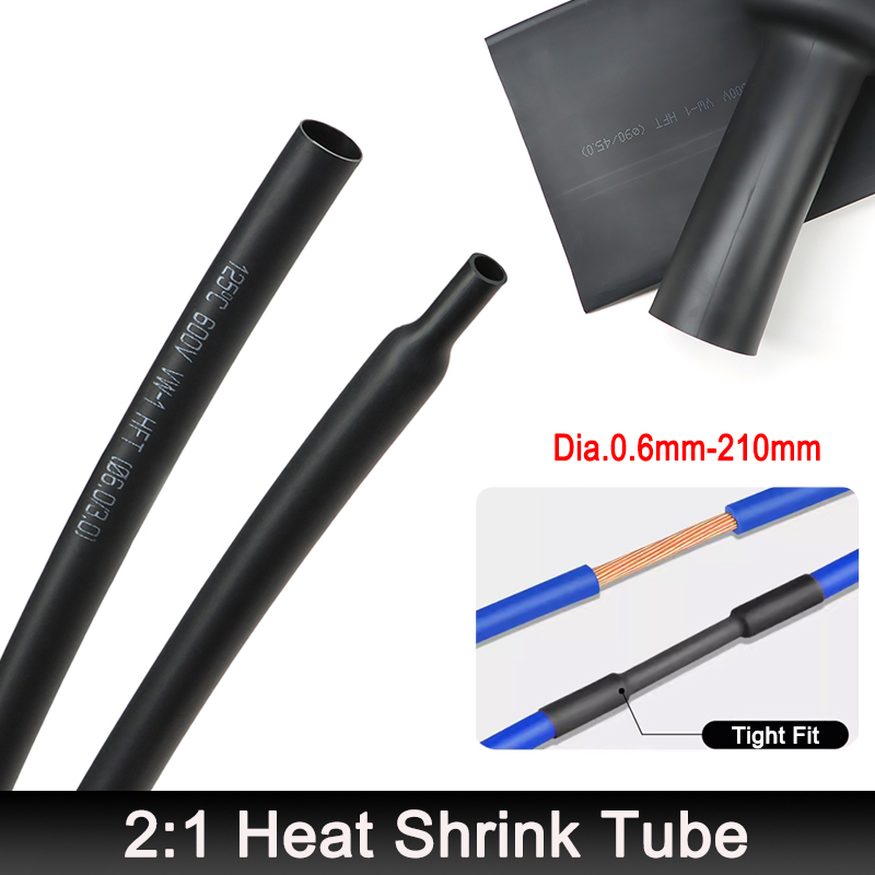 Electronics Repair Youtube - Black 2:1 Heat Shrink Tube Dia.0.6mm