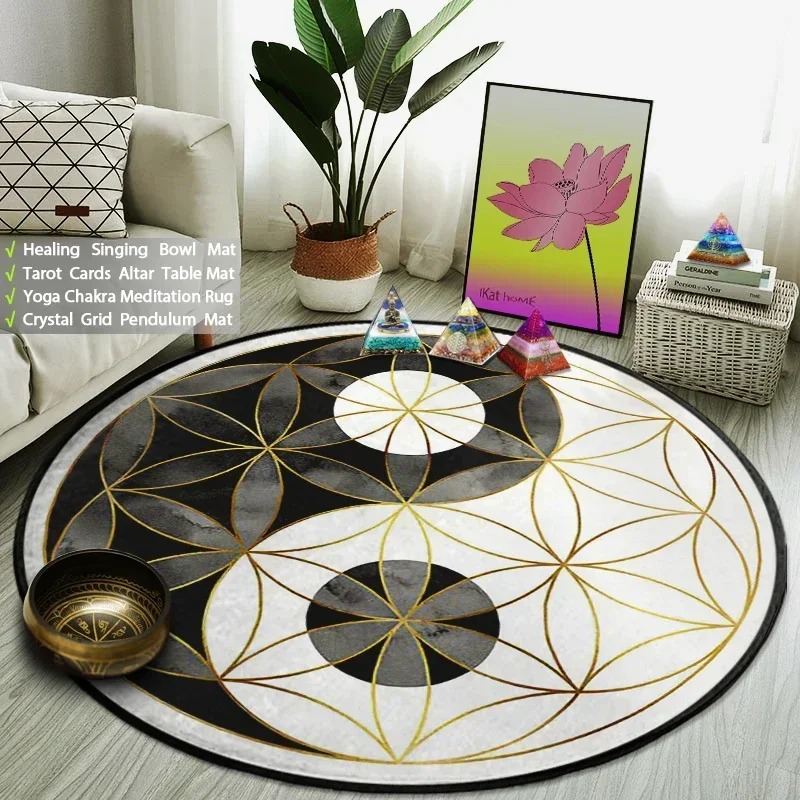 Yin Yang Taiji Round Rug Flowe - đánh giá và giá Electronics Repair Mat