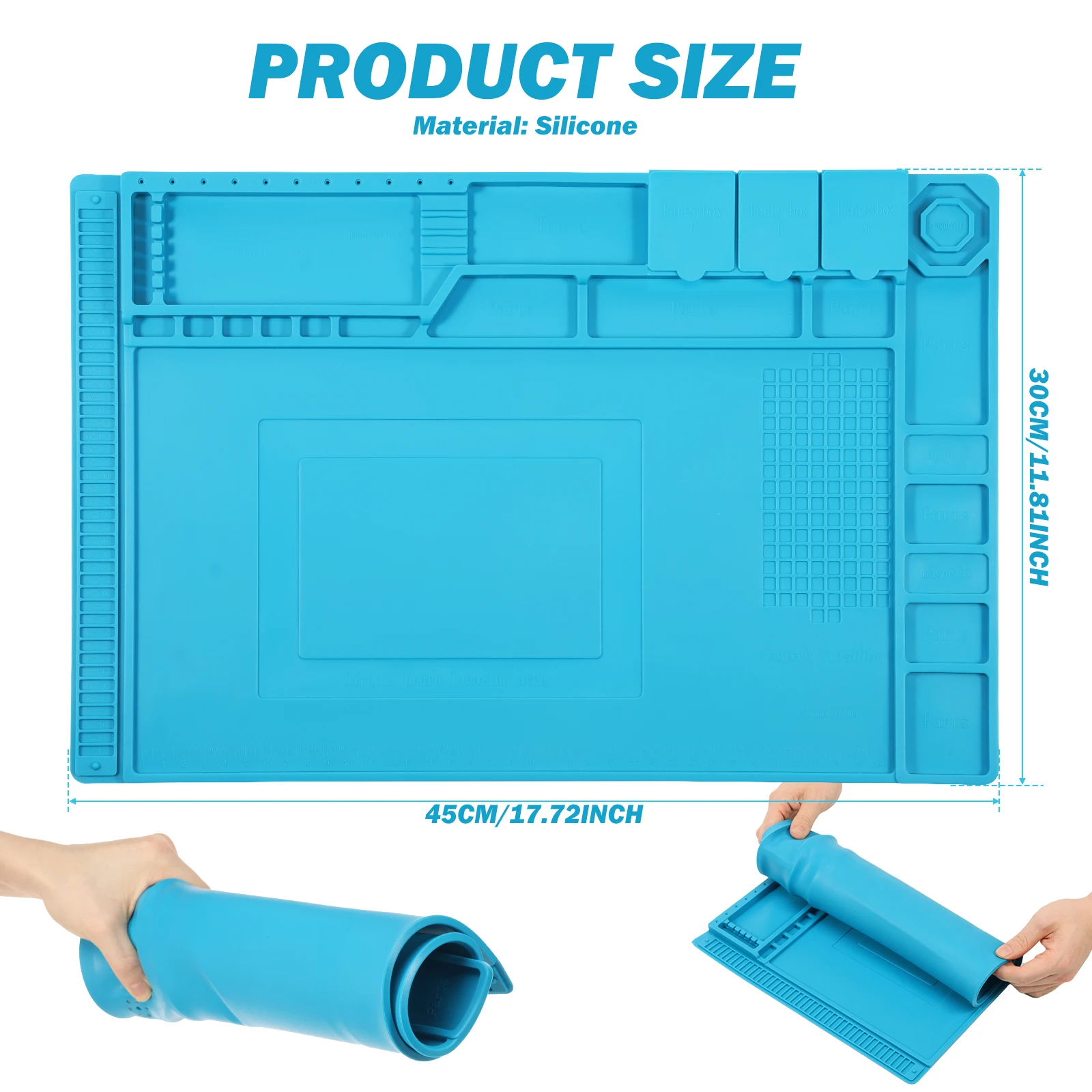 45x30cm Silicone Soldering Mat - đánh giá và giá Electronics Repair Mat